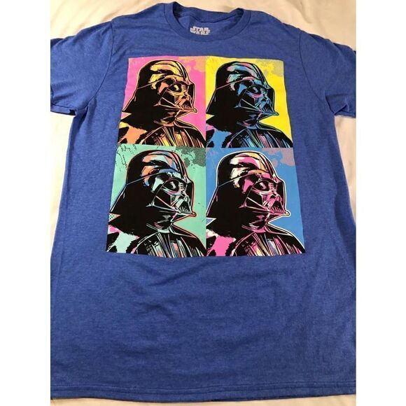 Star Wars Mens T-Shirt Darth Vader Graphic Blue Fifth Sun Size S (A2) - Picture 1 of 12